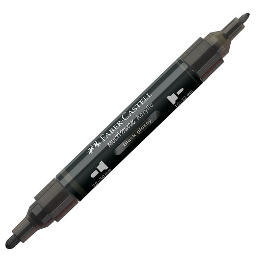 Marker Acrilic Multimark Negru Lucios 299 Vârf Dublu Faber-Castell