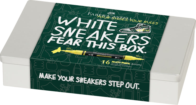 Markere Acrilice Multimark 16 Bucăți Cutie Metal Kicks Faber-Castell