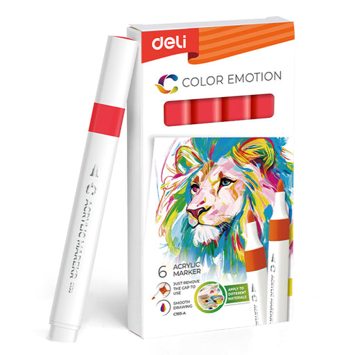 Marker Acrilic Color Emotion Roșu Deli