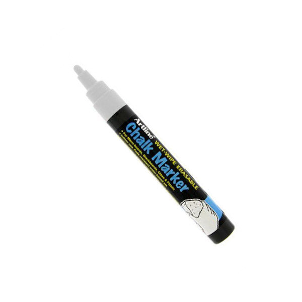 Marker cu Cretă pentru Table de Scris Vârf Teșit 12 mm Alb Artline