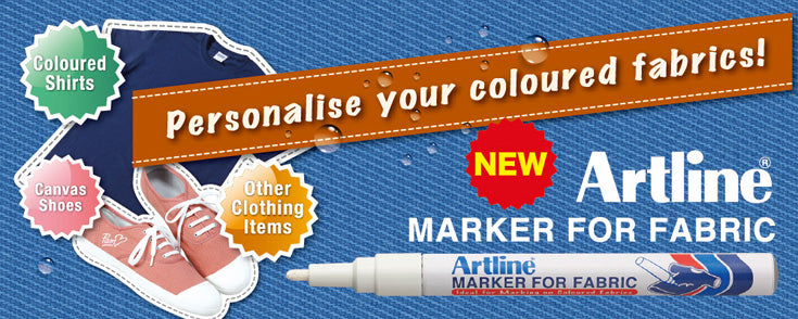 Marker pentru Textile Fabric Vârf Rotund 1,2 mm Alb Artline