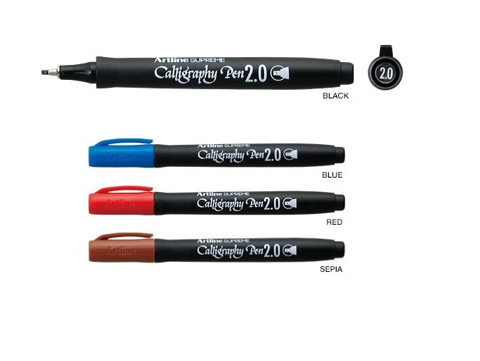 Marker Caligrafie Supreme Vârf Teșit 2 mm Negru Artline