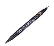 Marker permanent CD cu 2 capete 0,5/1 mm negru Deli