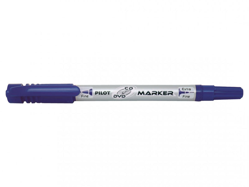 Marker CD cu 2 Capete Twin Albastru Pilot