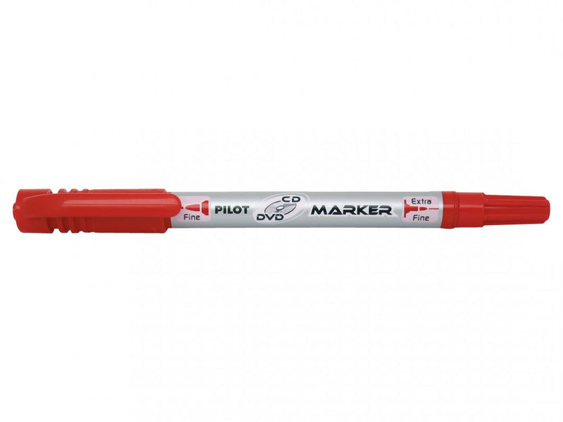 Marker CD cu 2 Capete Twin Roșu Pilot