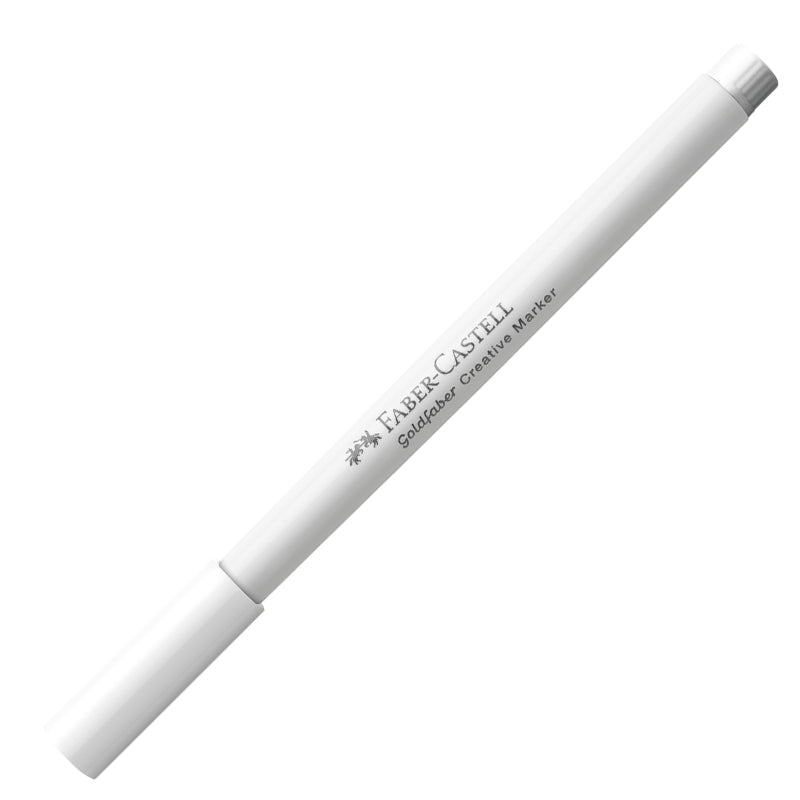 Marker Creativ Goldfaber Vârf Pensulă Faber-Castell Alb