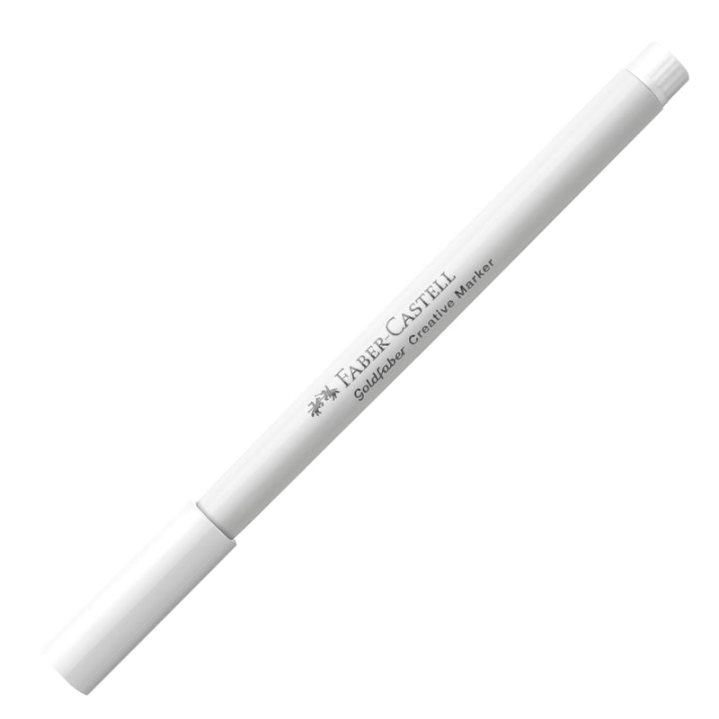 Marker Creativ Goldfaber Vârf Daltă Faber-Castell Alb