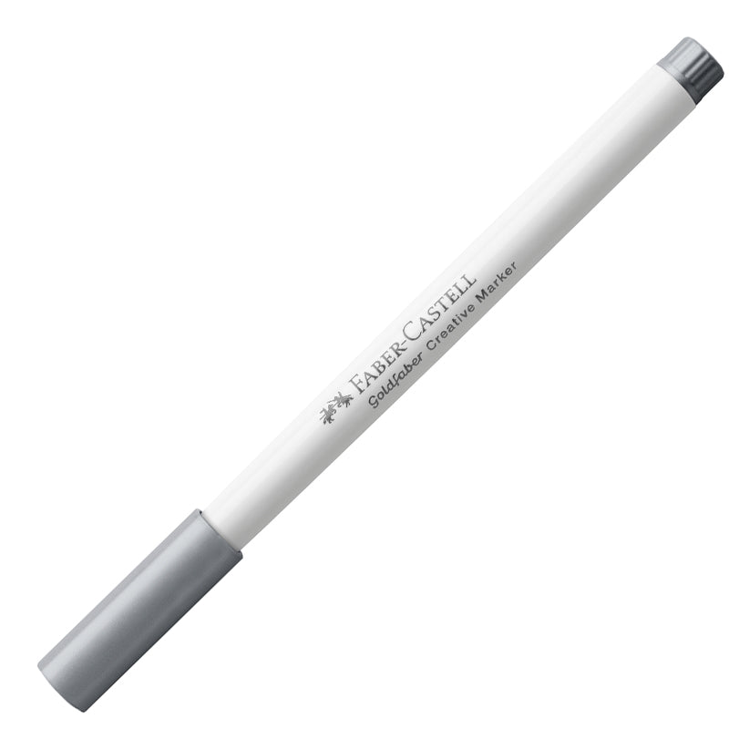 Marker Creativ Goldfaber Vârf Pensulă Faber-Castell Argintiu