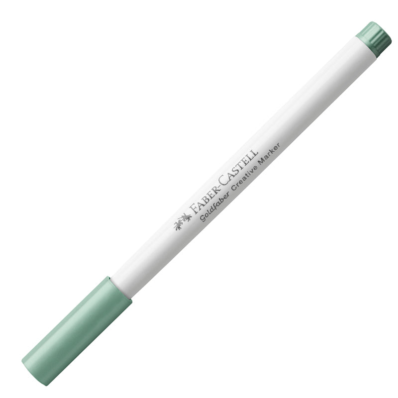 Marker Creativ Goldfaber Vârf Pensulă Faber-Castell Verde Metalizat