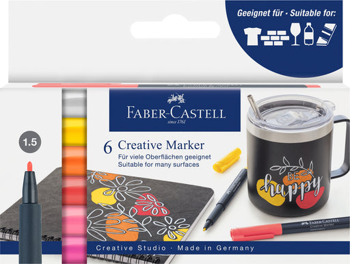 Set Markere Creativ Summer 6 culori Faber-Castell