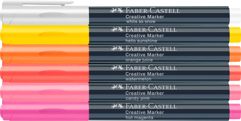 Set Markere Creativ Summer 6 culori Faber-Castell