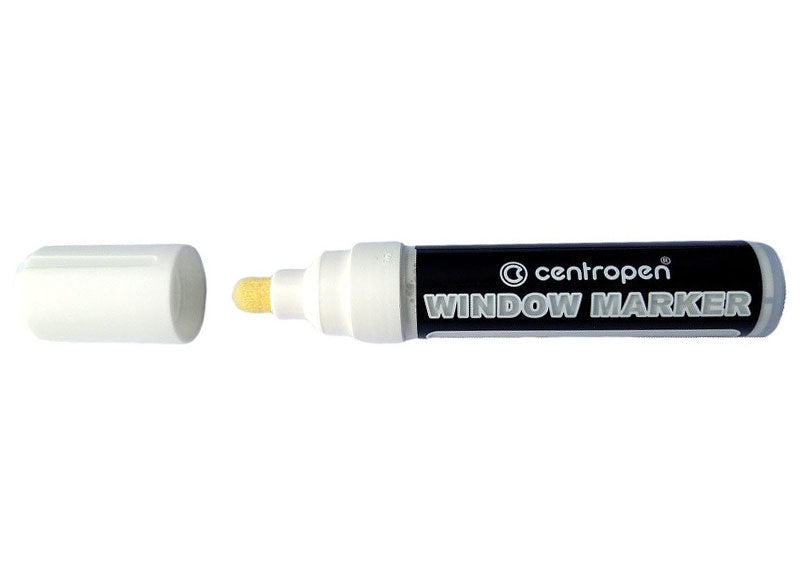 Marker cu Cretă Lichidă 9121 Vârf Rotund 2-15 mm Albă Centropen