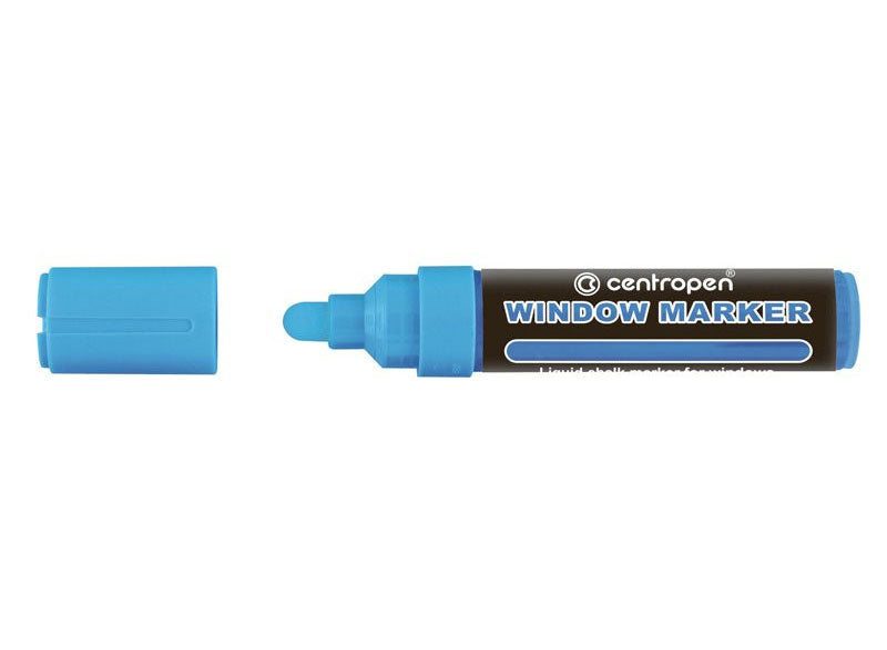 Marker cu Cretă Lichidă 9121 Vârf Rotund 2-15 mm Albastru Centropen