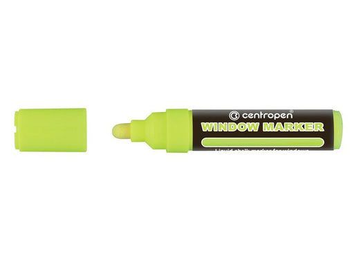 Marker cu Cretă Lichidă 9121 Vârf Rotund 2-15 mm Galben Neon Centropen