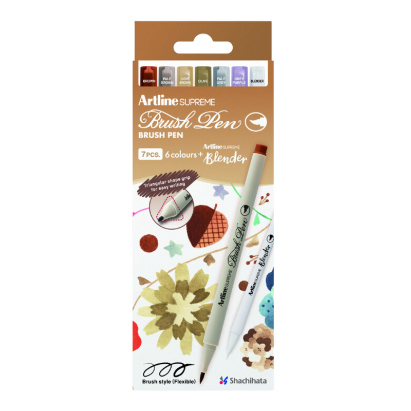 Set 6 Carioci Supreme Branches cu Blender Vârf Flexibil Artline
