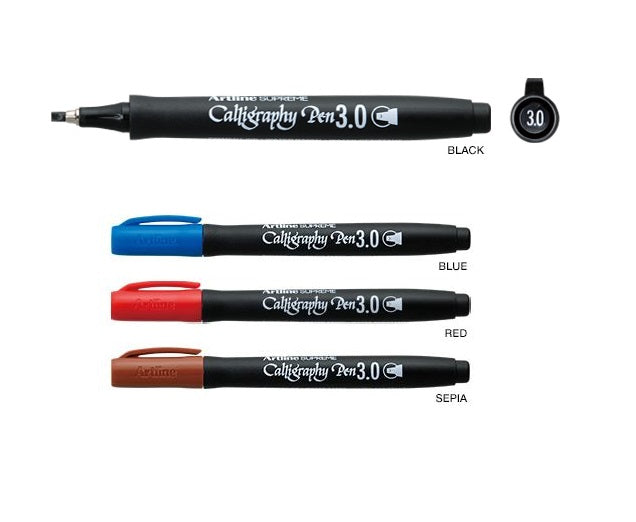 Marker Caligrafie Supreme Vârf Teșit 3 mm Negru Artline