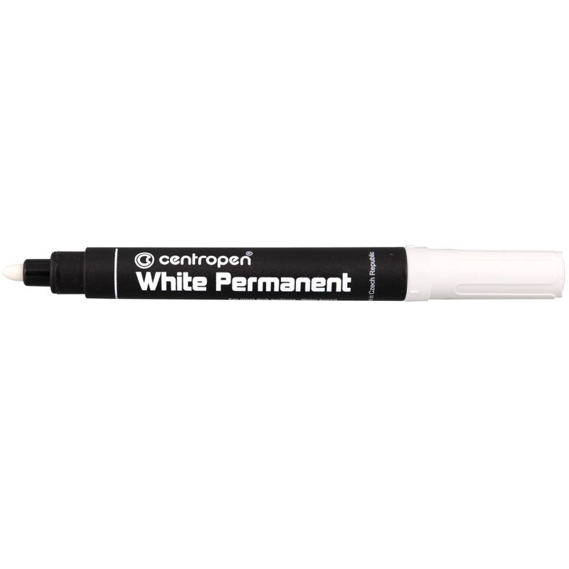 Marker Permanent 8586 Vârf Rotund 2,5 mm Alb Centropen