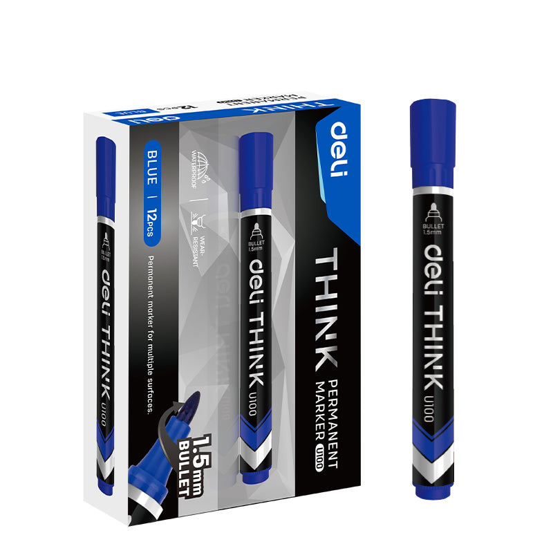 Marker Permanent Vârf Rotund 1,5 mm Albastru Deli