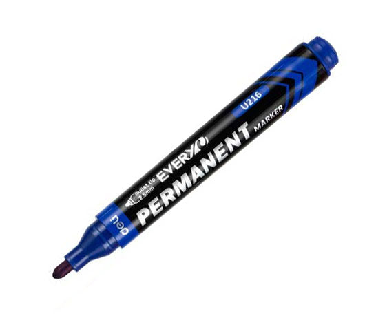 Marker Permanent cu Vârf Rotund 2,5 mm Albastru Deli
