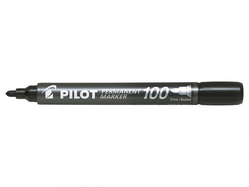 Marker Permanent 100 Vârf Rotund 3 mm Negru Pilot