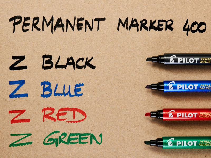 Marker Permanent P400 Vârf Teșit 4 mm Negru Pilot