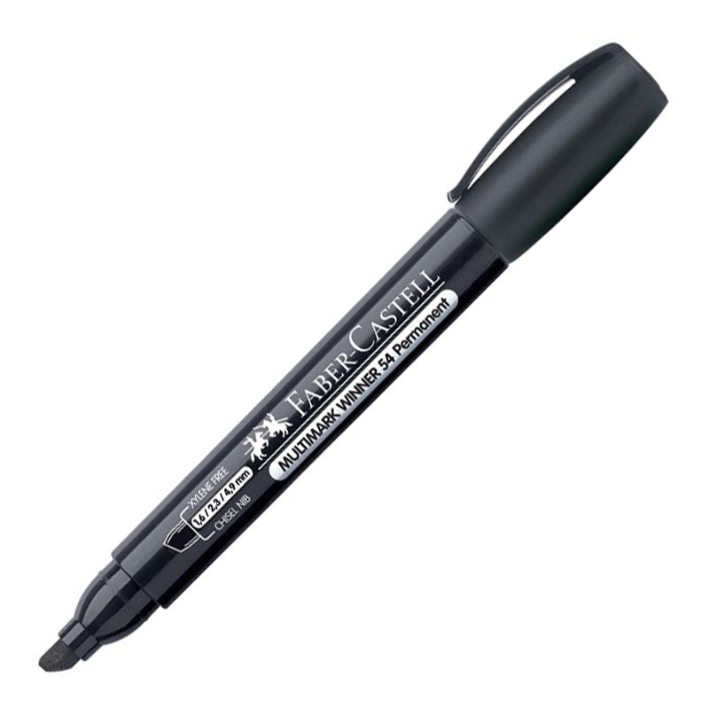 Marker Permanent Multimark Winner 54 Vârf Teșit Negru Faber-Castell