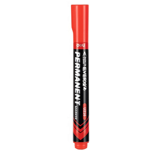 Marker Permanent cu Vârf Rotund 2,5 mm Roșu Deli