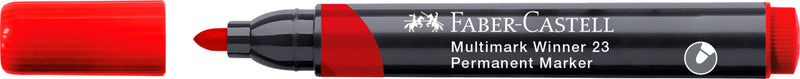 Marker Permanent Multimark Winner 23 Vârf Rotund Roșu Faber-Castell