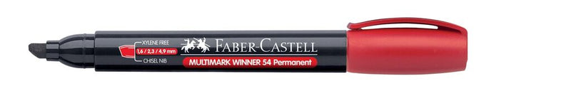Marker Permanent Multimark Winner 54 Vârf Teșit Roșu Faber-Castell