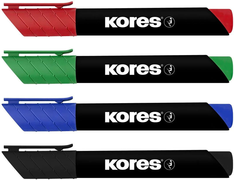 Marker Permanent Eco Vârf Rotund 3 mm Set 4 Buc Kores