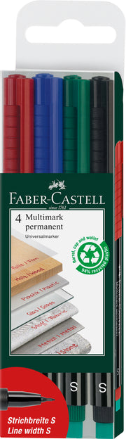 Set 4 Markere Permanente Multimark S Faber-Castell