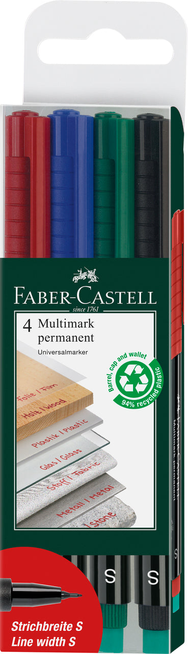 Set 4 Markere Permanente Multimark S Faber-Castell