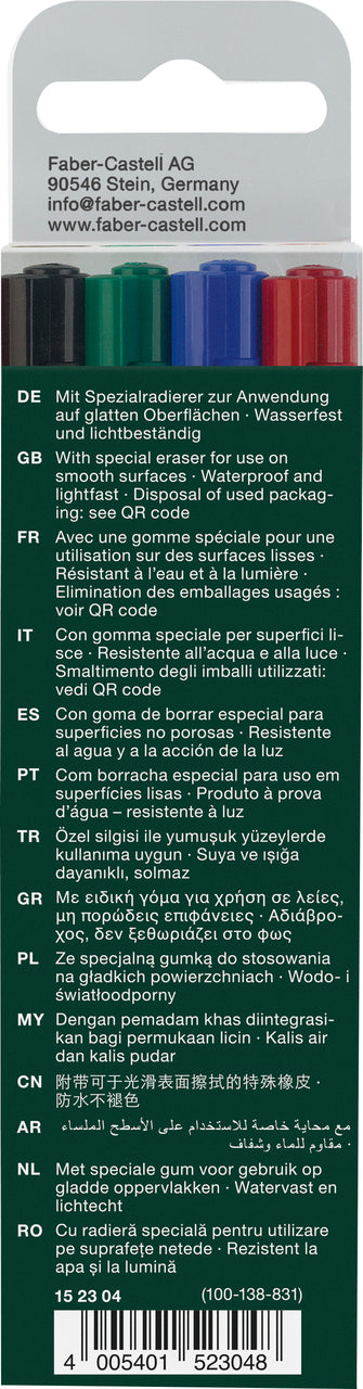 Set 4 Markere Permanente Multimark S Faber-Castell