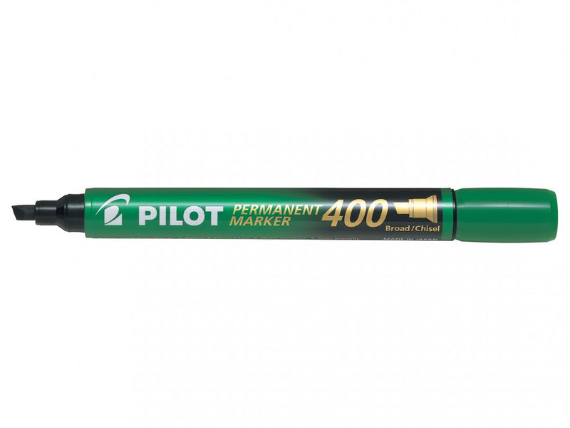 Marker Permanent P400 Vârf Teșit 4 mm Verde Pilot