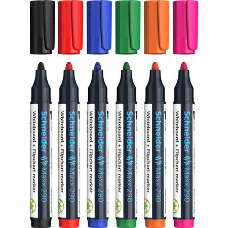 Set Markere Tablă și Flipchart Maxx 290 Vârf Rotund 2-3 mm 6 Culori Schneider