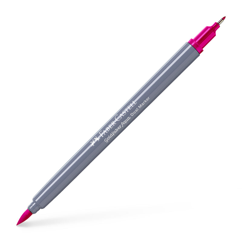 Marker Solubil 2 Capete Goldfaber Faber-Castell Roz Purpuriu Mediu 125
