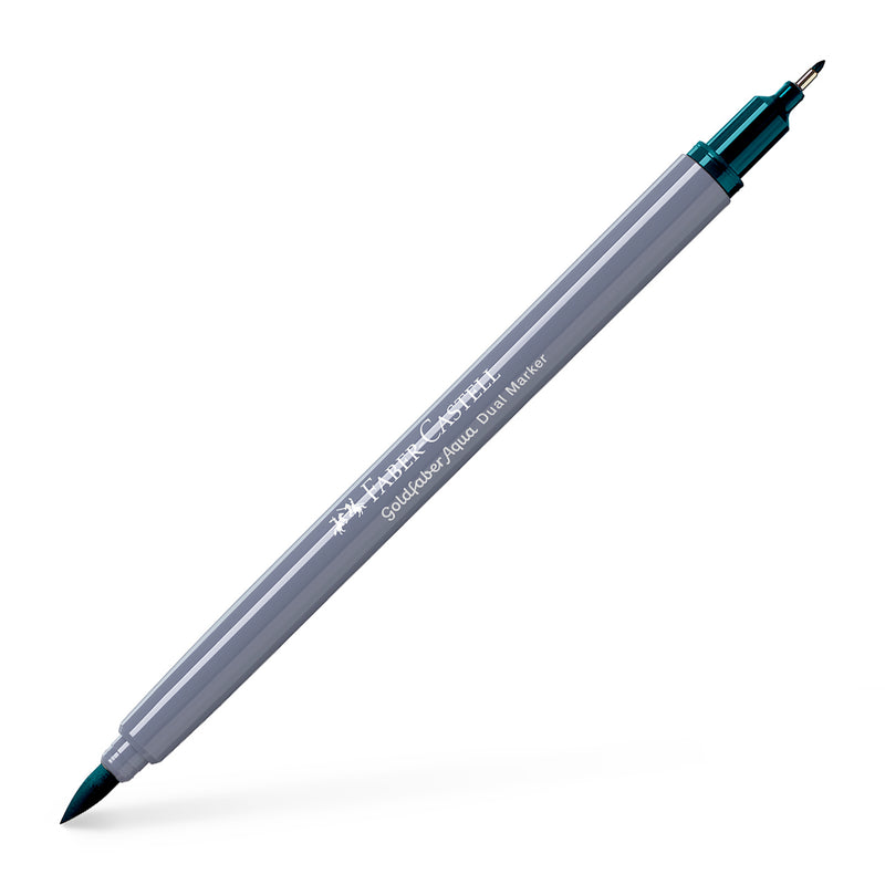 Marker Solubil 2 Capete Goldfaber Faber-Castell Verde Cobalt Intens 158