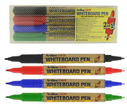 Set 4 Markere pentru Tablă 541T cu Două Capete Vârf Rotund 0,4 / 1 mm Artline