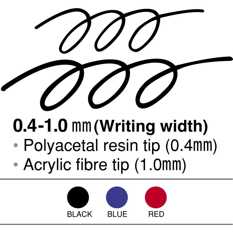 Set 4 Markere pentru Tablă 541T cu Două Capete Vârf Rotund 0,4 / 1 mm Artline