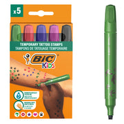Marker Tatuaje Temporare Kids Set 5 Markere cu Vârf Ștampilă BIC