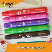 Marker Tatuaje Temporare Kids Set 5 Markere cu Vârf Ștampilă BIC