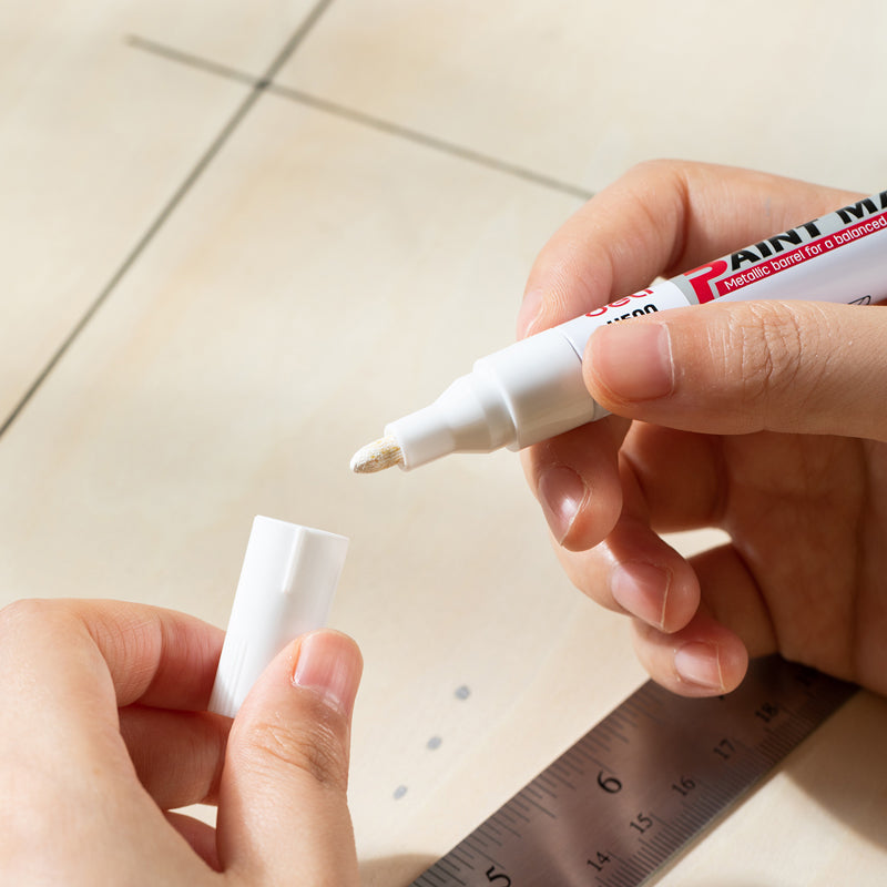 Marker cu Vopsea Vârf 2 mm Alb Deli