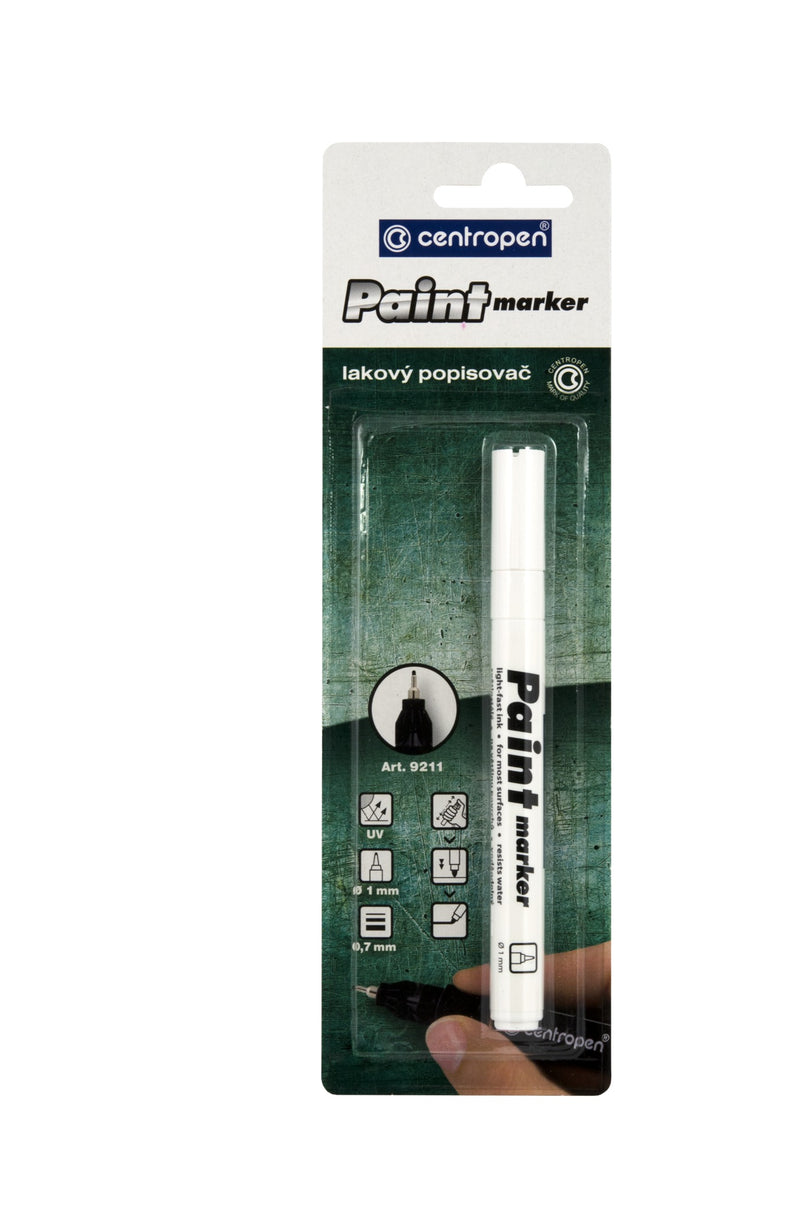 Marker cu Vopsea 9211 0,7 mm Albă Centropen
