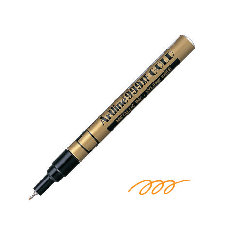 Marker cu Vopsea 999XF Vârf Rotund 0,8 mm Auriu Artline