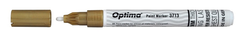 Marker cu Vopsea Paint 3713 Vârf Rotund 2,0 mm Optima Auriu