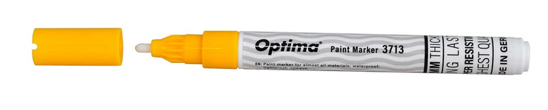 Marker cu Vopsea Paint 3713 Vârf Rotund 2,0 mm Optima Galben