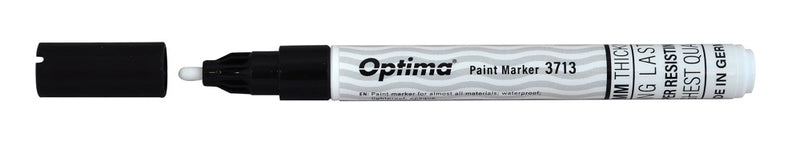 Marker cu Vopsea Paint 3713 Vârf Rotund 2,0 mm Optima Negru