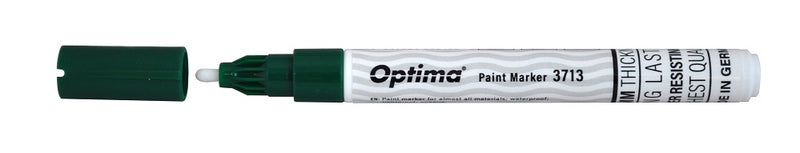 Marker cu Vopsea Paint 3713 Vârf Rotund 2,0 mm Optima Verde