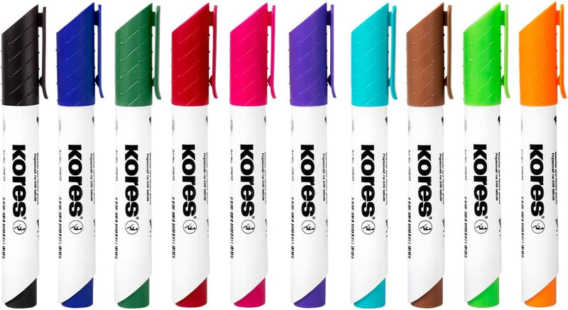 Marker Whiteboard 3 mm Set 10 Buc Cutie Plastic Kores
