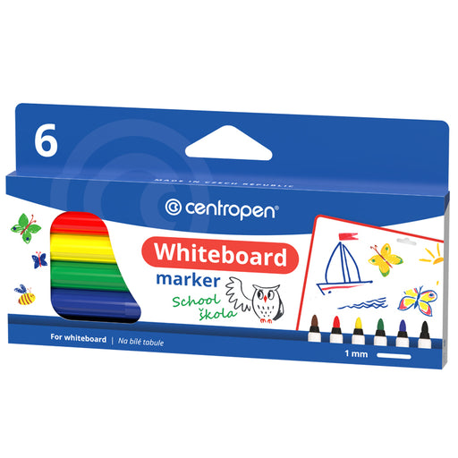 Marker Whiteboard 2507 Vârf Subțire 1-2 mm Set 6 Buc Centropen